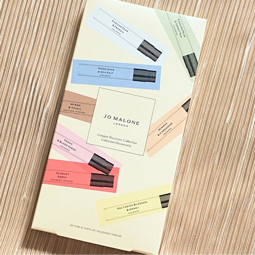 JO MALONE SCARLET POPPY MIMOSA CARDAMOM MYRRH TONKA NECTARINE BLOSSOM 8pc SET